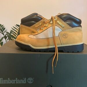 Timberland Tan and Black Ankle Boots with Nubuck Leather